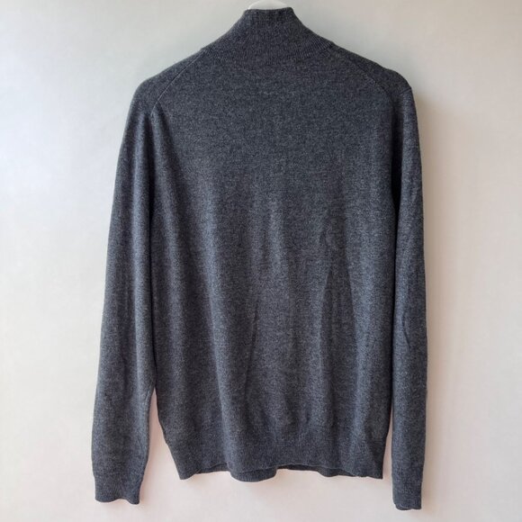Pure Collection Men’s Cashmere Zip Neck Sweater – Charcoal Grey – Size M P1 - Picture 4 of 9